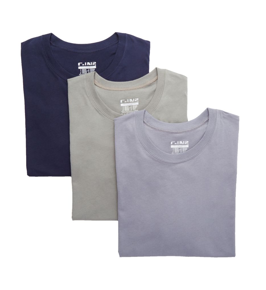 100% Cotton Crew Neck T-Shirts - 3 Pack-acs