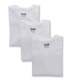 100% Cotton Crew Neck T-Shirts - 3 Pack White XL