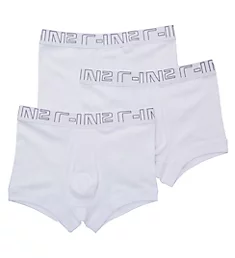 100% Cotton Low Rise Trunks - 3 Pack wht S