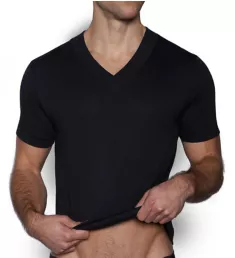 Zen Wide V-Neck T-Shirt BLK XL