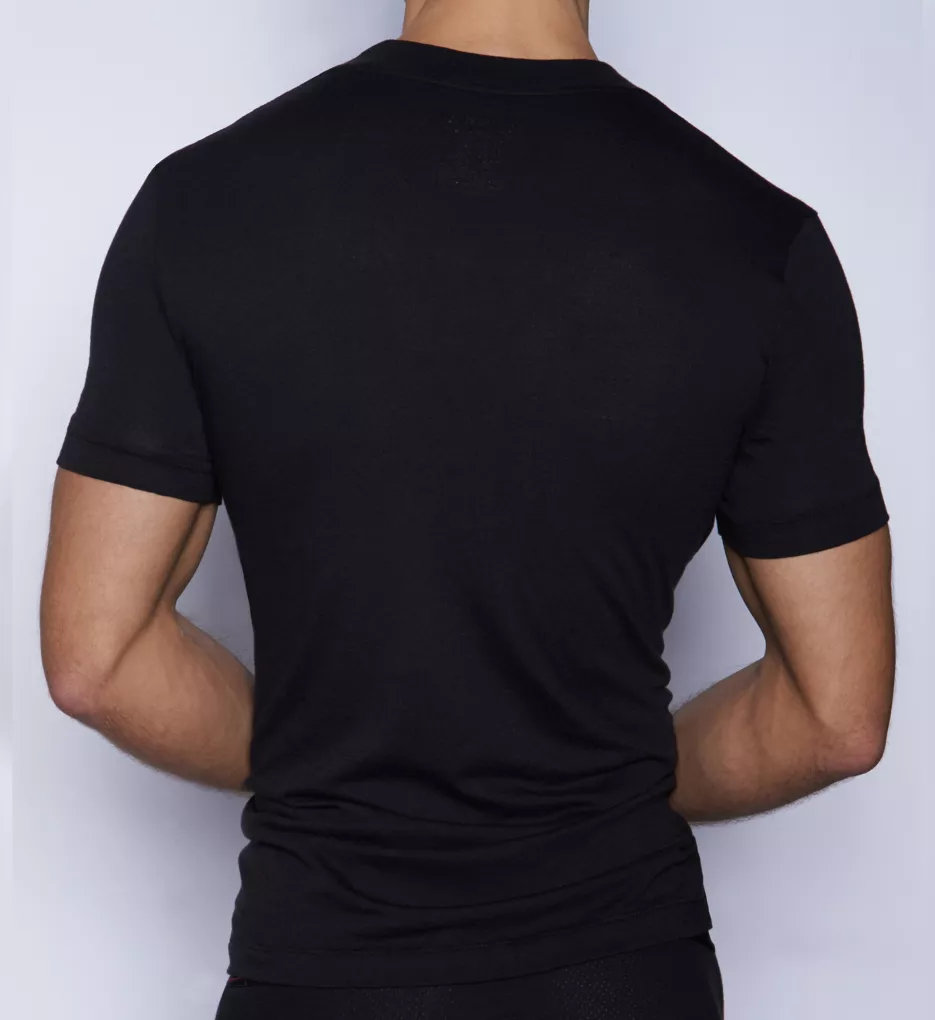Zen Wide V-Neck T-Shirt BLK XL