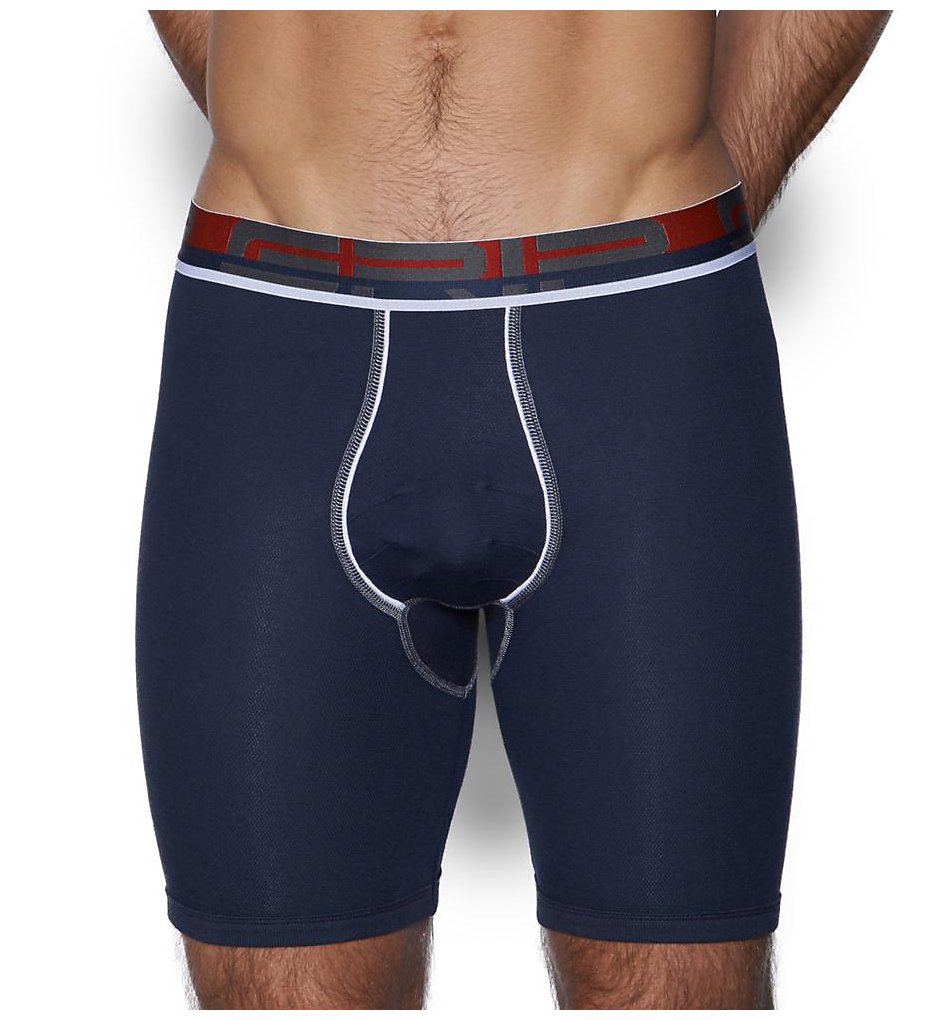 C-in2 3363 Grip Performance Cycle Long Boxer Briefs (Navy)