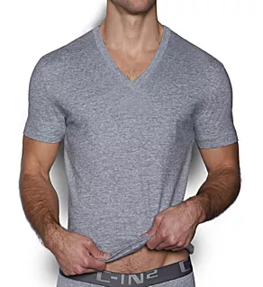 Core Basic 100% Cotton V-Neck T-Shirt HEG S