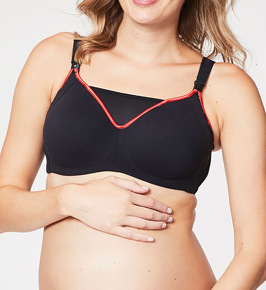 Cake Maternity Croissant Seamless Flexi Wire Nursing Bra - Black - Curvy