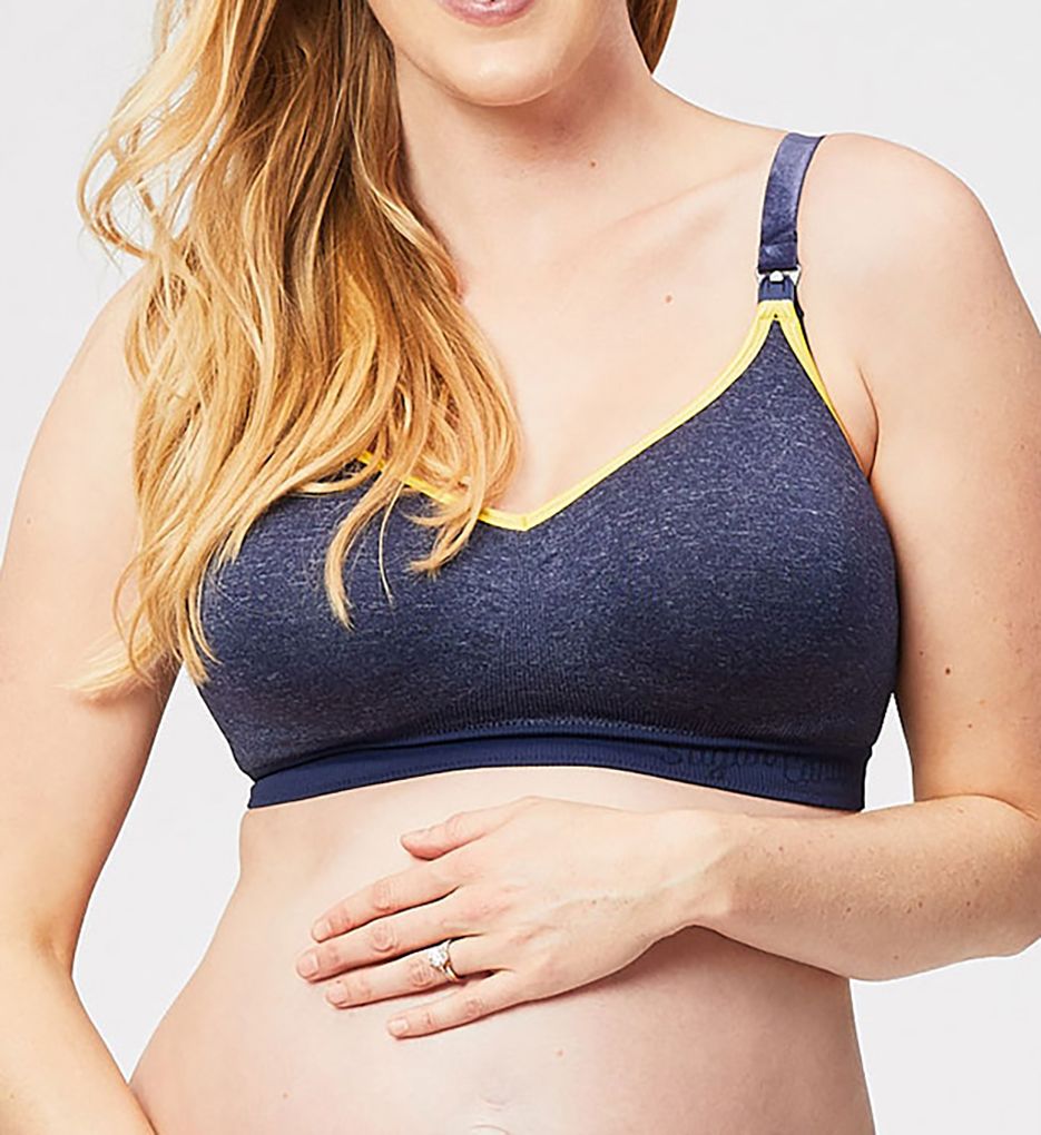 Cake Maternity (2199538): Cake Maternity 27-8008 Sugar Candy Crush Seamless Full Cup Nursing Bra (Denim 2X)