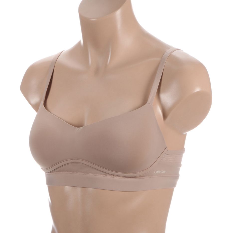 Calvin Klein Perfectly Fit Flex Lightly Lined Bralette Size Medium Brown  QF6350