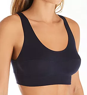 Elastic Bralette Soft Bra Dark Lapis Blue L