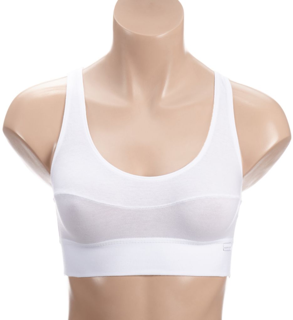Calida Elastic Bralette Soft Bra White M  - Image 1
