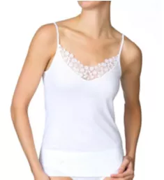 Feminine Sense Lace Trim Camisole White XS