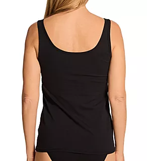 Essential Cotton Tank Top Black L