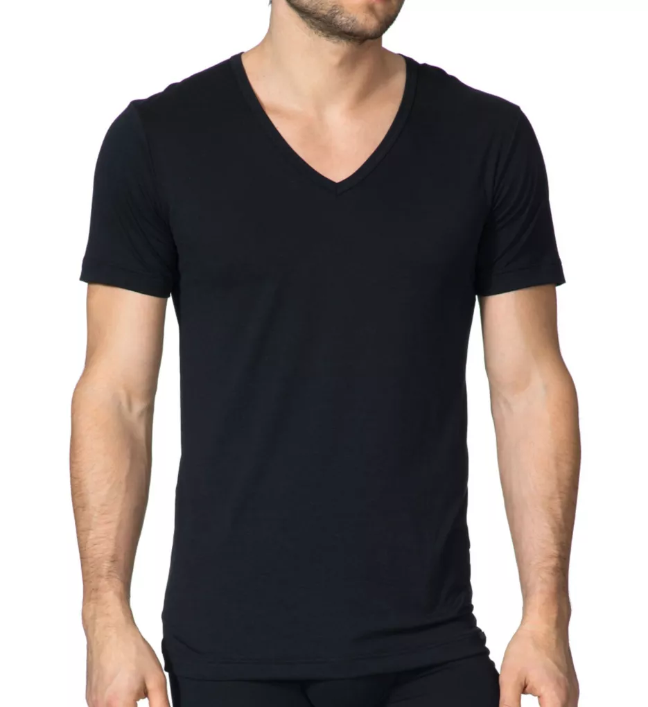 Focus V-Neck T-Shirt Black 2XL
