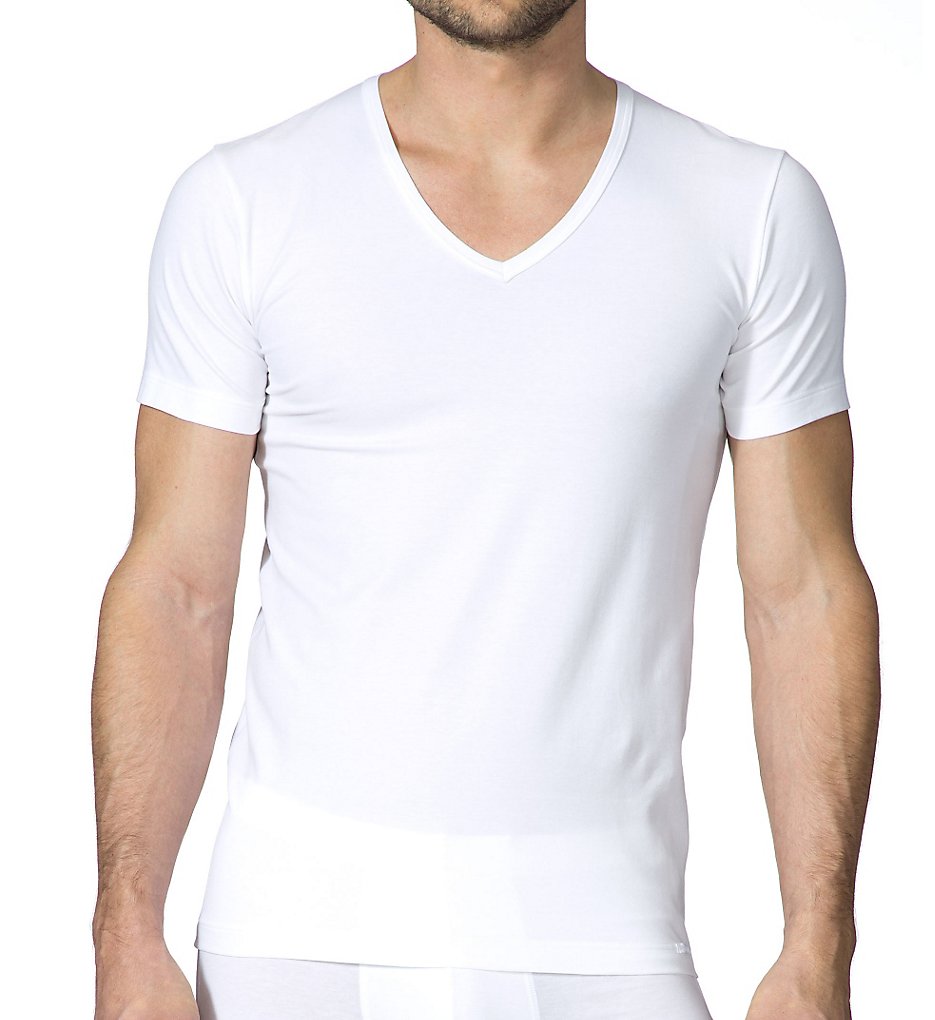 Calida 14065 Focus V-Neck T-Shirt (White)