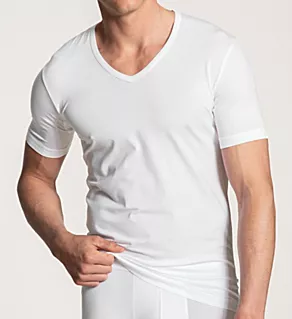 Focus Basic Business V-Neck Shirt WHT M