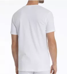 Natural Benefit Crew Neck T-Shirts - 2 Pack WHT L