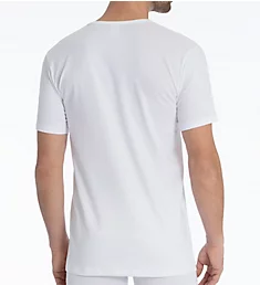 Natural Benefit V-Neck T-Shirts - 2 Pack WHT L