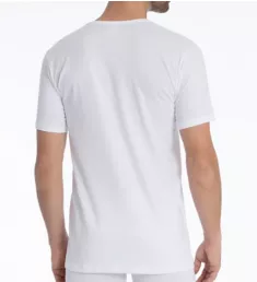 Natural Benefit V-Neck T-Shirts - 2 Pack WHT L