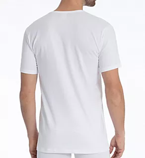 Natural Benefit V-Neck T-Shirts - 2 Pack WHT 2XL