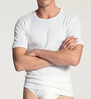 Cotton Classic Crew Neck T-Shirt WHT 2XL