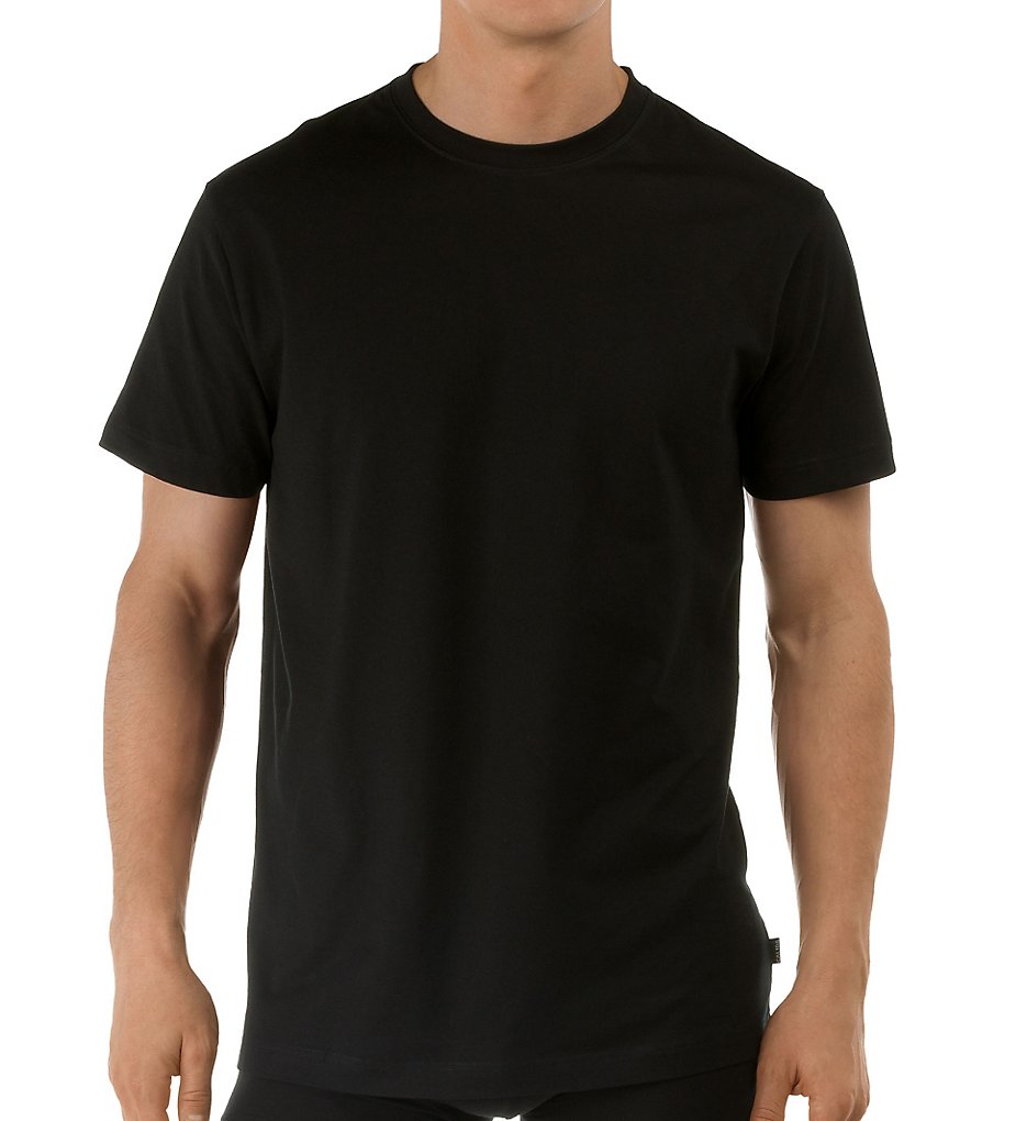 Calida 14314 Activity Cotton Short Sleeve Crew Neck T-Shirt (Black)