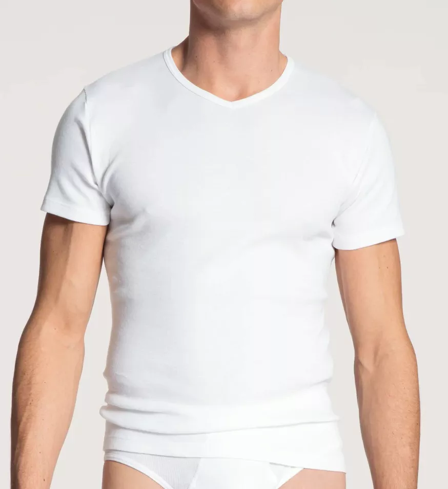 Cotton Classic V-Neck T-Shirt White S