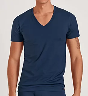 Evolution Pima Cotton V-Neck T-Shirt Saragossa Blue 2XL