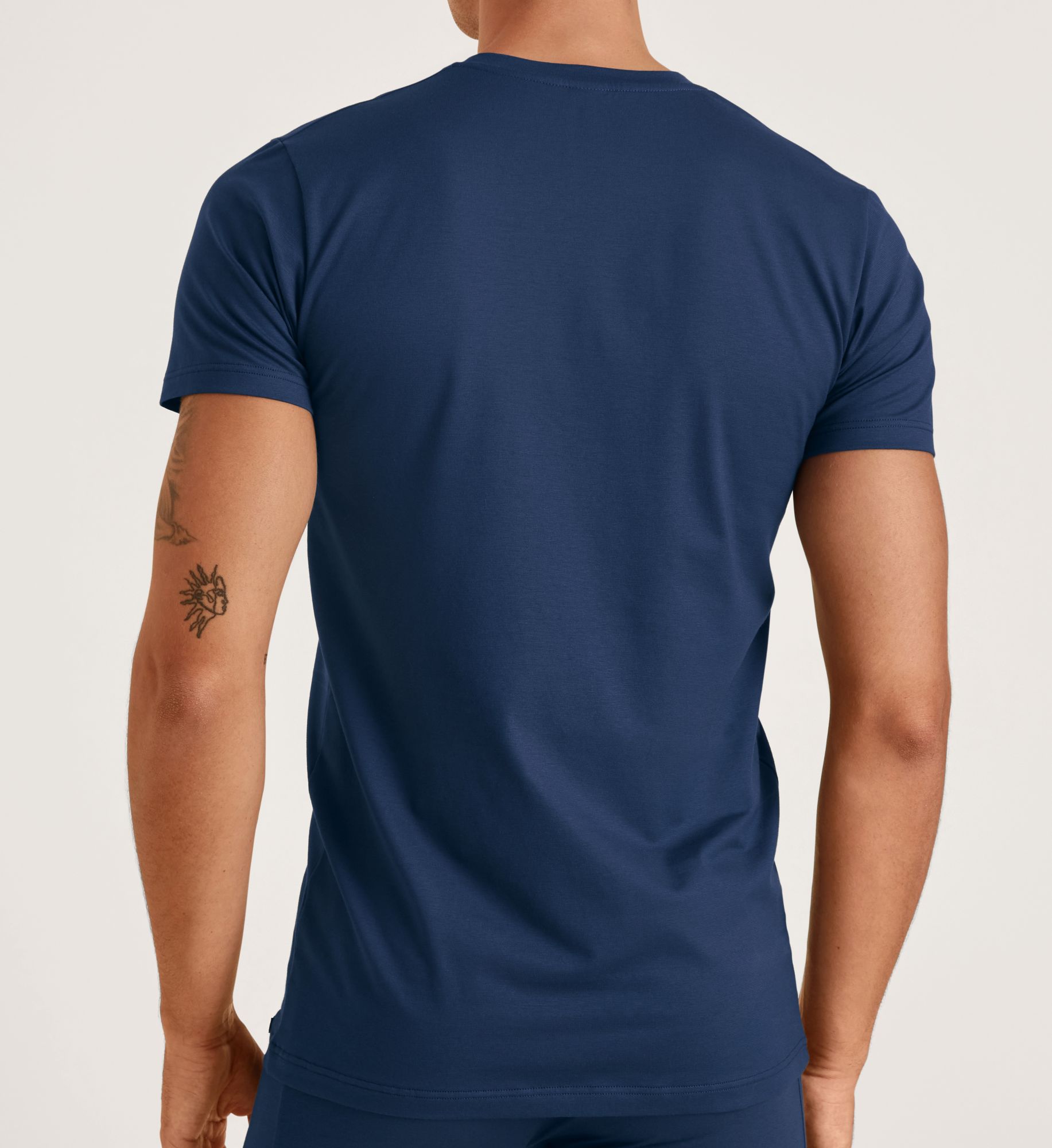 Calida Evolution Pima Cotton V-Neck T-Shirt Saragossa Blue 2XL  - Image 2