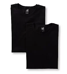 Natural Benefit Crew Neck T-Shirts - 2 Pack Black L