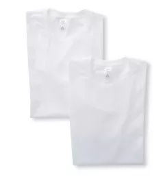 Natural Benefit Crew Neck T-Shirts - 2 Pack WHT L