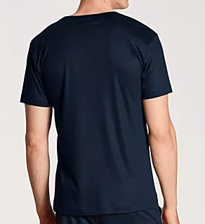 100% Nature Modern Fit Crew Neck T-Shirt Sapphire Blue M