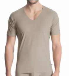 Fresh Cotton V-Neck T-Shirt Brnze M