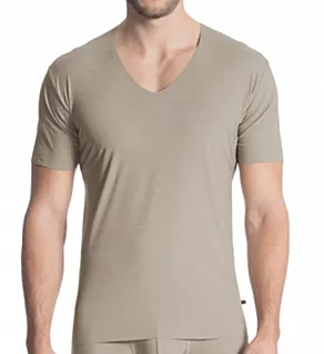 Fresh Cotton V-Neck T-Shirt Brnze XL