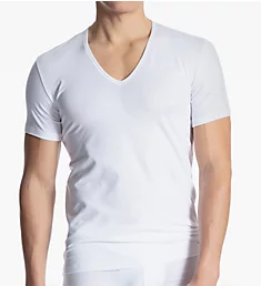 Cotton Code V-Neck Shirt wht L