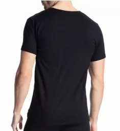 Cotton Code V-Neck Shirt blk 2XL