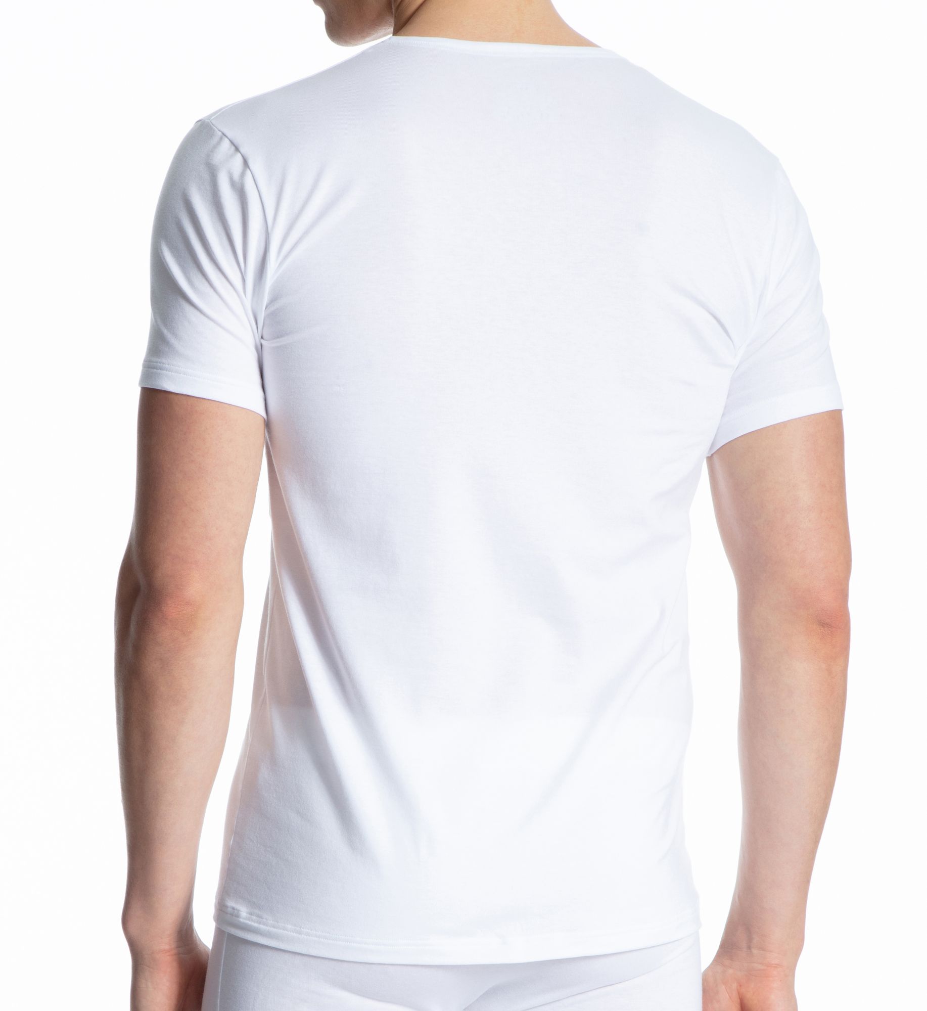 Calida Cotton Code V-Neck Shirt wht S  - Image 2