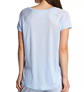 Deep Sleep Cooling Short Sleeve Crew Tee Light Blue XXS