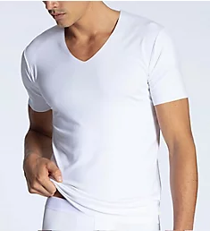 Clean Line Micro Modal V-Neck T-Shirt White S