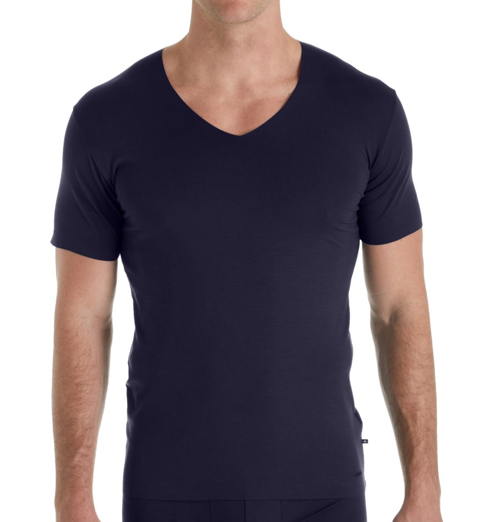 Clean Line Micro Modal V-Neck T-Shirt-fs