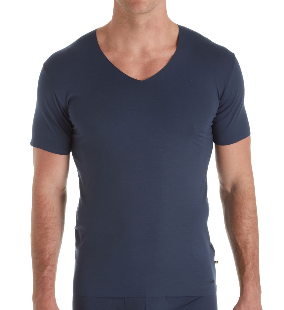 Clean Line Micro Modal V-Neck T-Shirt-fs