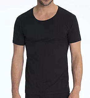 Pure & Style Quick Dry Pima Cotton Crew T-Shirt BLK L