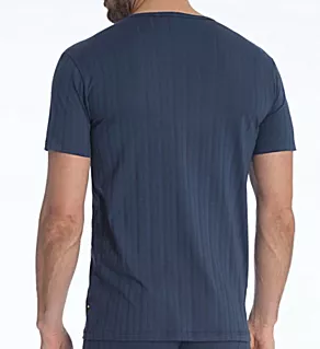 Pure & Style Quick Dry Pima Cotton Crew T-Shirt Indigo Mood L