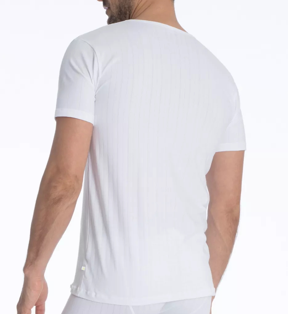 Pure & Style Quick Dry Pima Cotton V-Neck T-Shirt White S