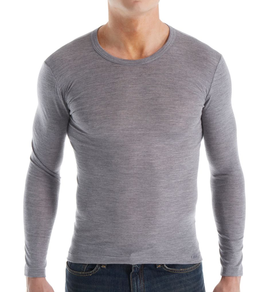 Merino Wool Silk Blend Long Sleeve T-Shirt-fs