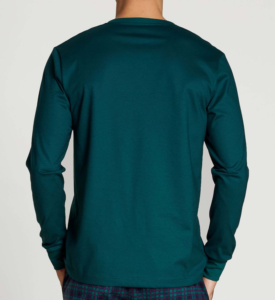 Remix 100% Cotton Long Sleeve Henley Shirt-bs