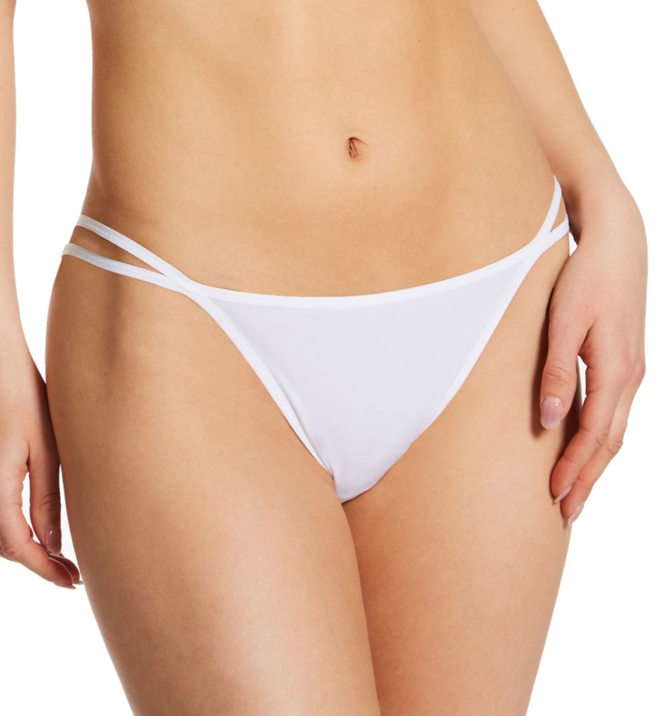 Calida Women's Eco Sense Tanga Bikini Panty in White | Size Small | HerRoom.com