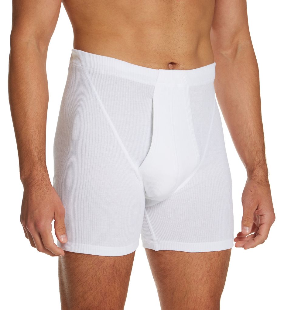 Cotton 2.2 Classic Boxer Brief w/ Fly WHT XL by Calida
