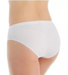 Natural Comfort Cotton Hi Cut Brief Panty White L