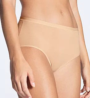 Natural Comfort Cotton High Waist Brief Panty Rose Teint L
