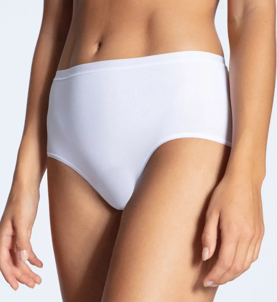 Natural Comfort Cotton High Waist Brief Panty White S
