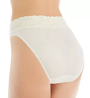 Lycra Lace Hi Cut Brief Panties Champagne XS