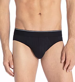 Pure & Style Quick Dry Pima Cotton Brief BLK L